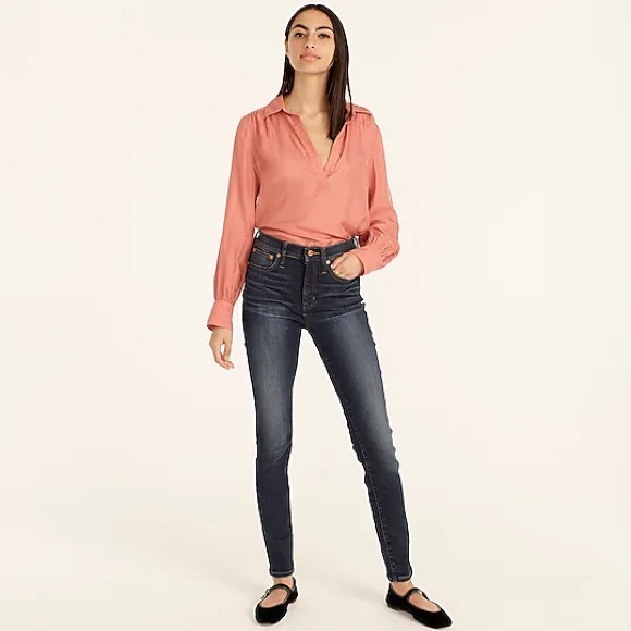 J Crew 9" high-rise toothpick jean in Blue Harbor sz 27